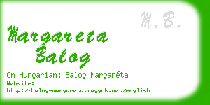 margareta balog business card