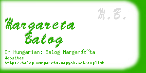 margareta balog business card